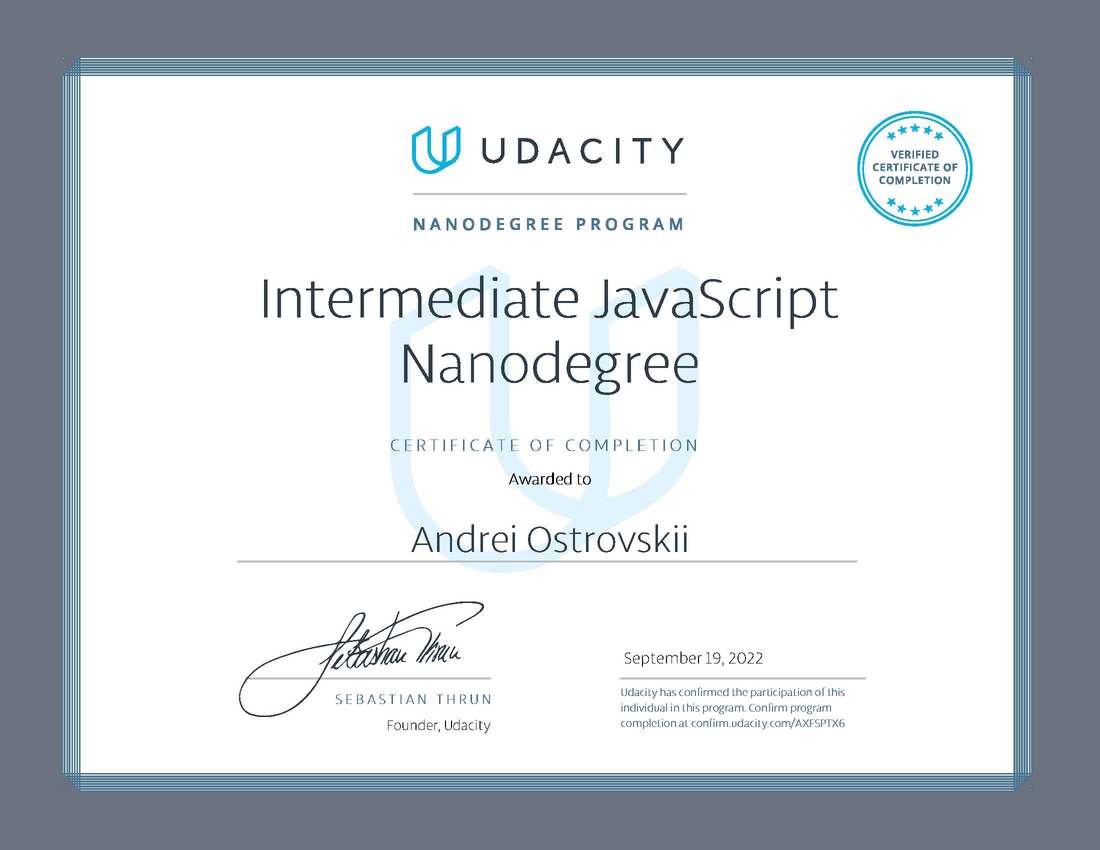 Intermediate JavaScript Nanodegree