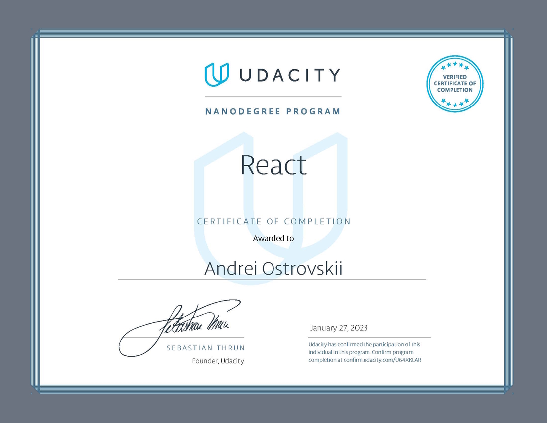 React Nanodegree